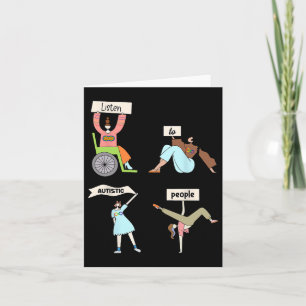 Listen To Autistic People Neurodiversity Autism Aw Card