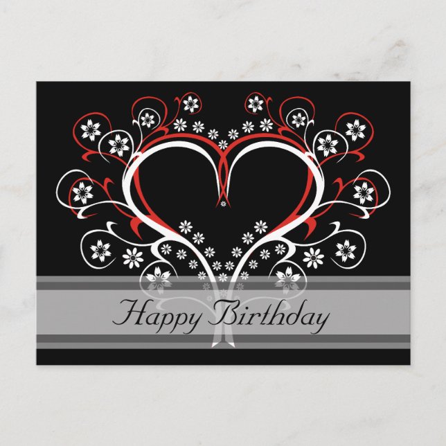 Listen to My Heart Happy Birthday Postcards (Front)