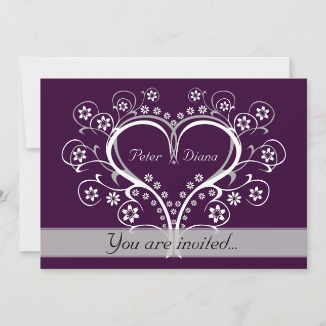 Listen to My Heart Wedding Invitations (Front)