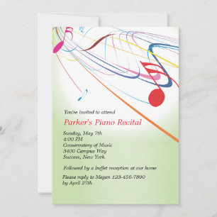 Listen to the Music Recital Invitation