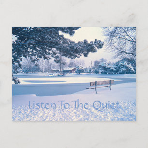 "LISTEN TO THE QUIET" HOLIDAY POSTCARD