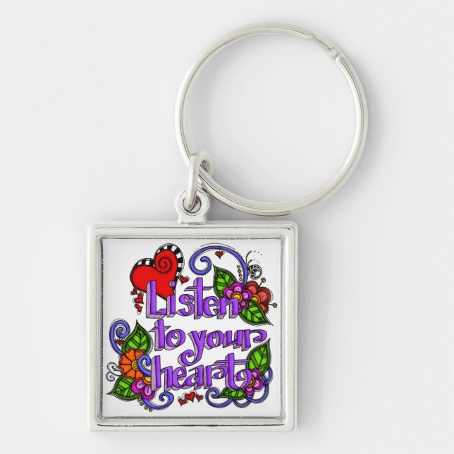 Listen To Your Heart Key Ring (Front)
