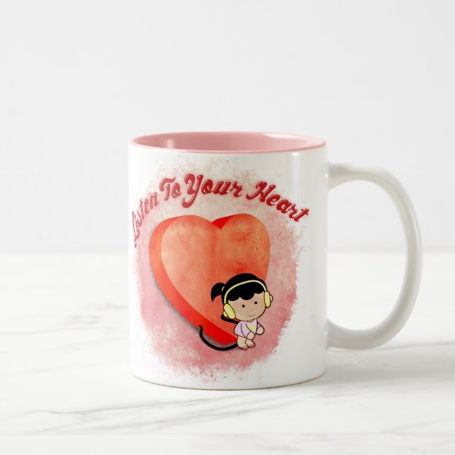 listen to your heart mug (Right)
