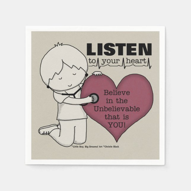Listen to Your Heart Napkin (Front)