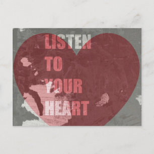 Listen To Your Heart Postcard