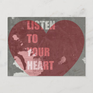 Listen To Your Heart Postcard