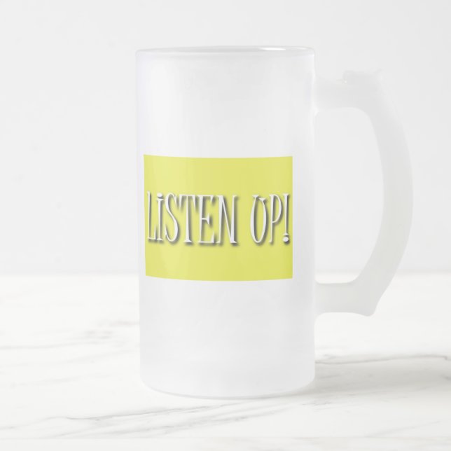 Listen Up! Beer Mug (Right)
