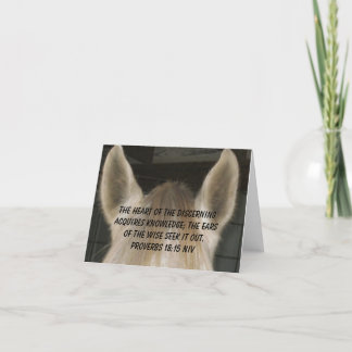 "Listening Horse Ears" Greeting Card
