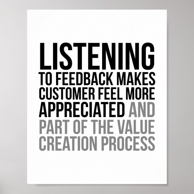 Listening To Feedback Poster (Front)