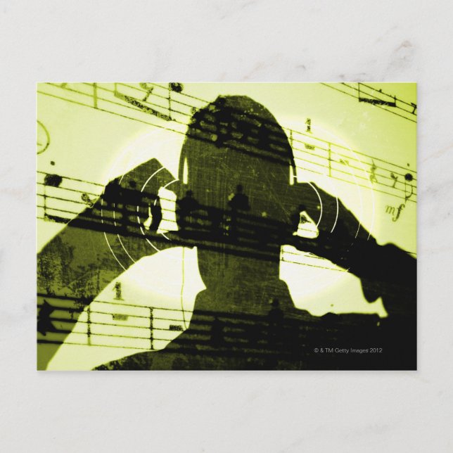 Listening to Music Postcard (Front)