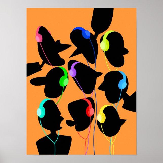 Listening to Music Poster (Front)