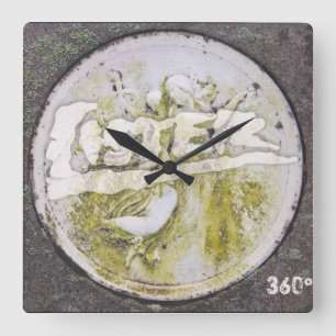 Lister klukka square wall clock