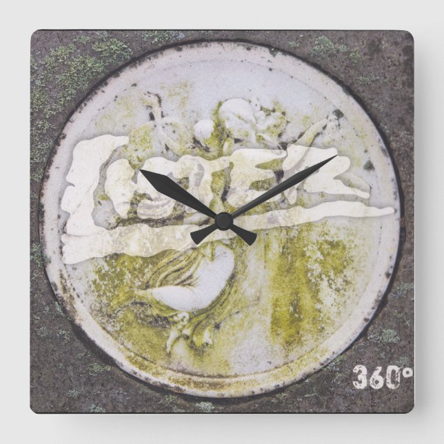 Lister klukka square wall clock (Front)