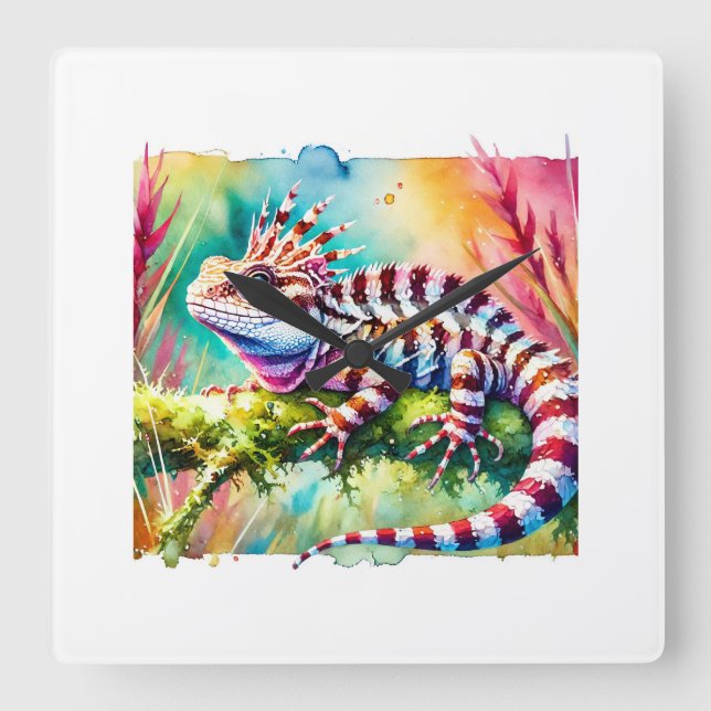 Listoncillo beauty of nature 010924AREF148 - Water Square Wall Clock (Front)