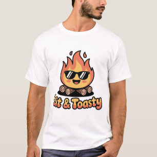 Lit Campfire Trendy Funny Camping T-Shirt