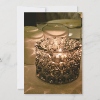 Lit candle invitation