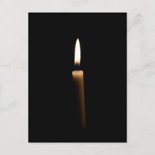Lit candle postcard