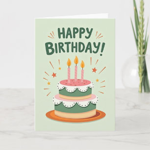 Lit Candles Birthday Card