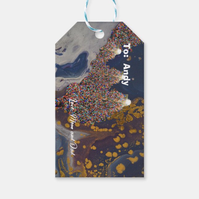 Lit Christmas Tree Gift Tags (Front)