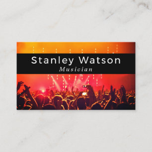 Lit Concert Crowd, Professional Vocalist Business Card