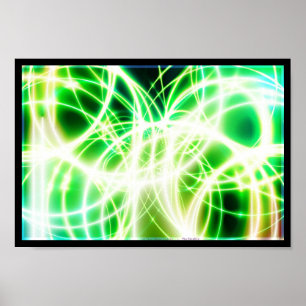 Lit Fibre Glass Cables Poster