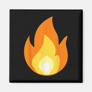 Lit Fire Flame Hot Burning Beach Magnet