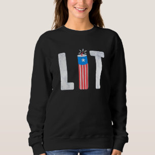 Lit Firework  4th Of July Sweatshirt