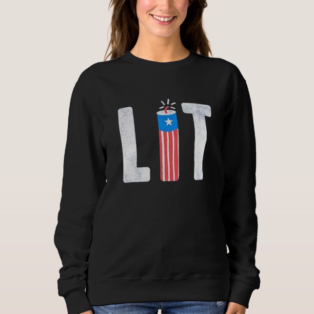 Lit Firework  4th Of July Sweatshirt (Front)