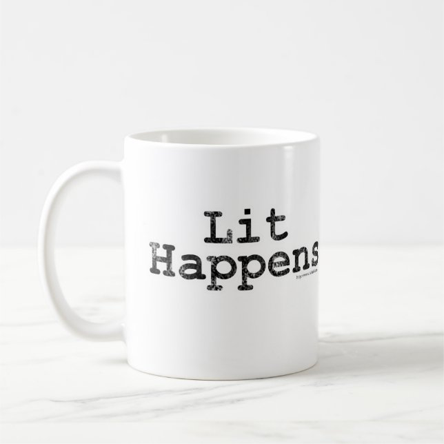 Lit Happens! Coffee Mug (Left)
