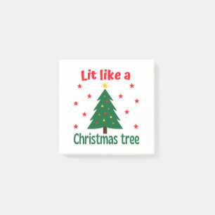 Lit Like A Christmas Tree Christmas   Post-it Notes