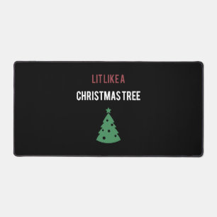 lit like a christmas tree green tree christmas desk mat