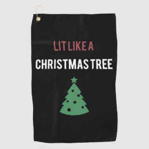 lit like a christmas tree green tree christmas golf towel