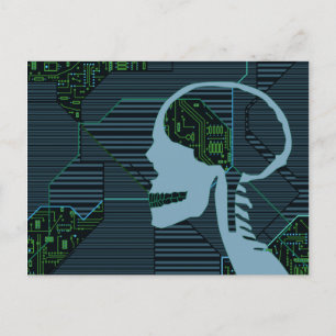lit logicskull postcard