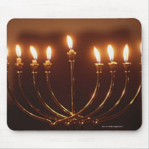 Lit menorah, Israel Mouse Mat