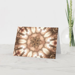 Lit Merry Christmas Tree Lights Kaleidoscope Art Holiday Card