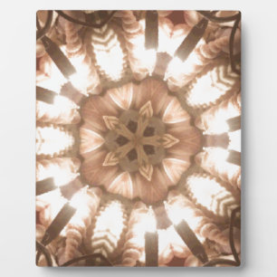 Lit Merry Christmas Tree Lights Kaleidoscope Art Plaque
