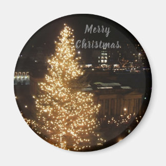 Lit Up Christmas Tree Magnet