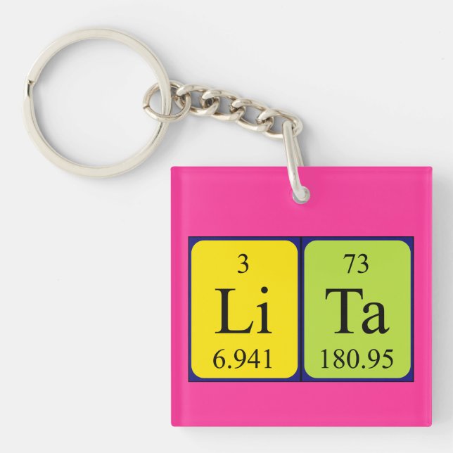 Lita periodic table name keyring (Front)