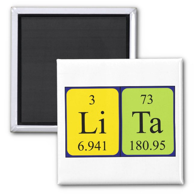 Lita periodic table name magnet (Front)