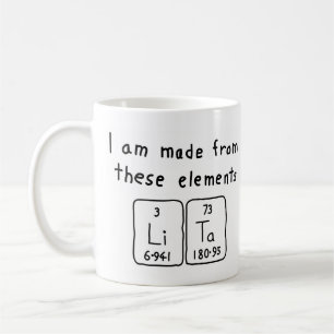 Lita periodic table name mug