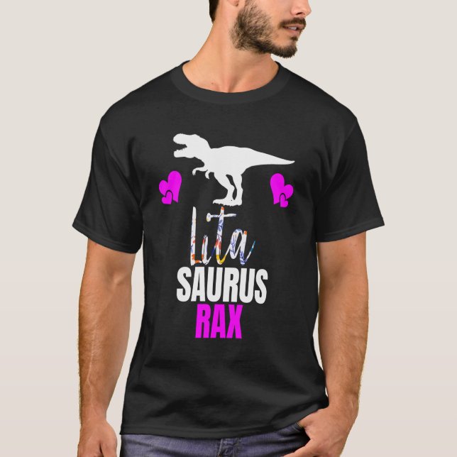 Lita Saurus Rex Nanasaurus Grandma Mother'S Day Bi T-Shirt (Front)