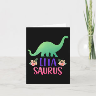 Lita Saurus Spanish Grandma Mothers Day Christmas Card