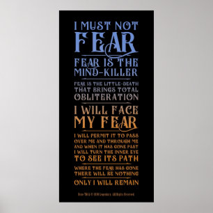Litany Against Fear  Dune 2021 Poster