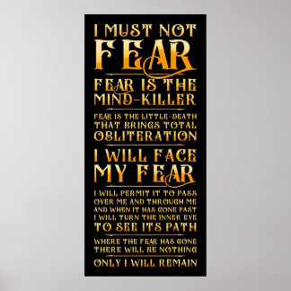 Litany Against Fear Poster