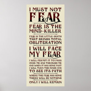 Litany Against Fear v2 Poster