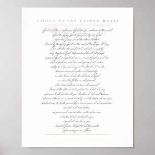 Litany of the Sacred Heart Poster