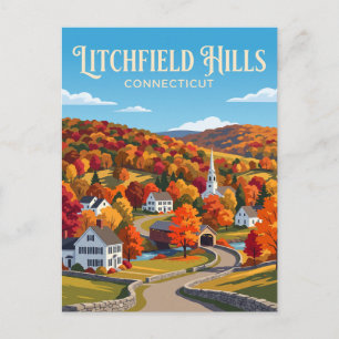Litchfield Hills USA Postcard