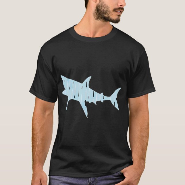 lite blue and shark T-Shirt (Front)
