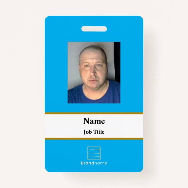 Lite Blue Employee ID Badge (Front)