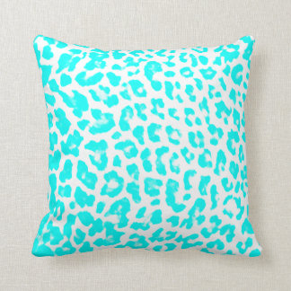 Lite Blue Leopard Print Pillow